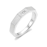 Men's Textured Platinum Ring - 950Pt Platinum - GEMHUB