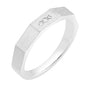 Men's Textured Platinum Ring