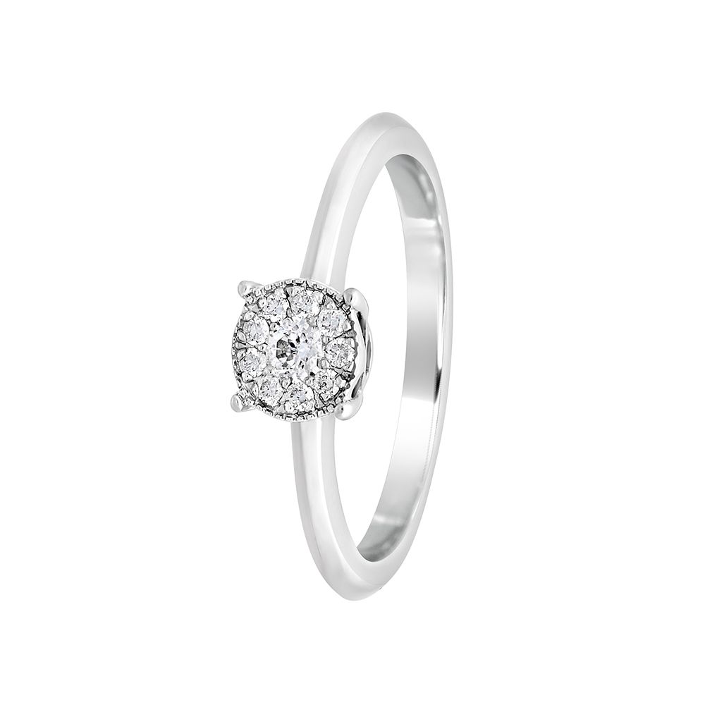 Glossy Diamond and Platinum Crown Star Ring - 950Pt Platinum - GEMHUB