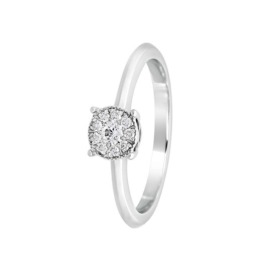 Glossy Diamond and Platinum Crown Star Ring - 950Pt Platinum - GEMHUB