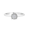 Glossy Diamond and Platinum Crown Star Ring - Image 2 - GEMHUB