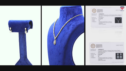 Graceful Diamond Necklace and Earrings Set