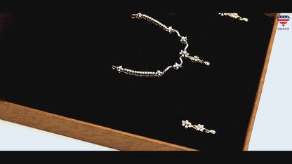 Elegant Diamond Necklace and Earring Set