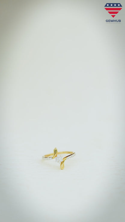 Gemmed Floret Diamond Ladies Ring