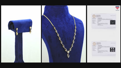 Elegant Diamond Necklace and Earring Set