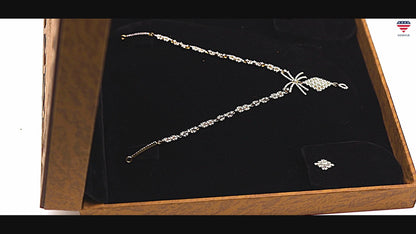 Floral Diamond Necklace and Earring Set