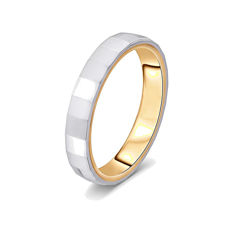 Royal Elegance Platinum and Gold Band - 950Pt Platinum - GEMHUB