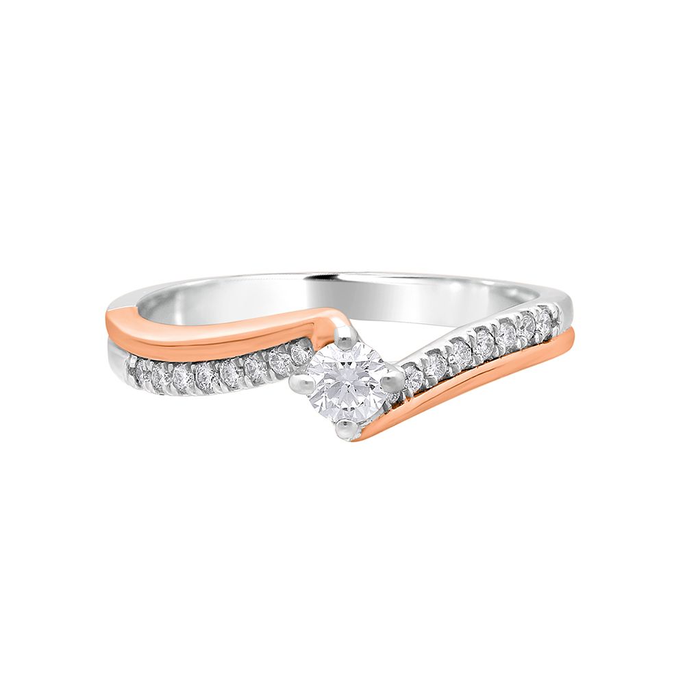 Ethereal Dual Toned Solitaire Ring - 950Pt Platinum - GEMHUB