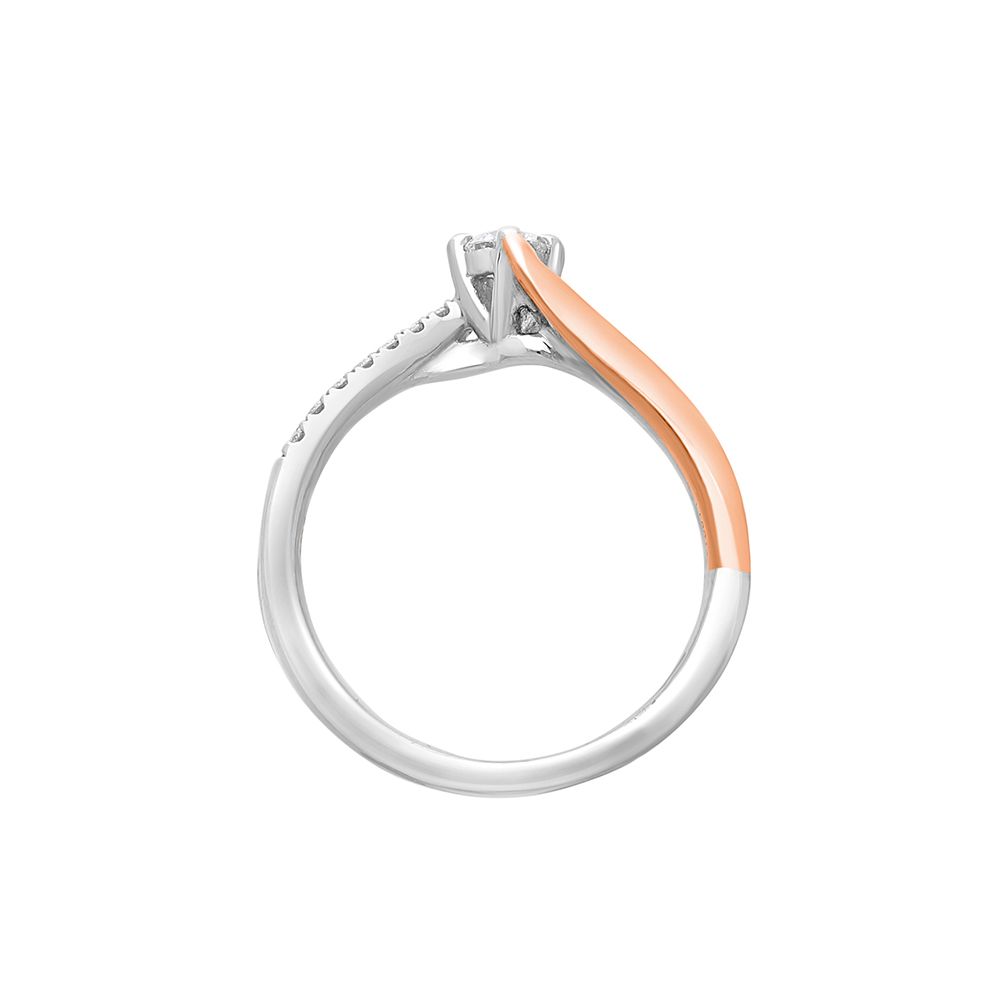 Ethereal Dual Toned Solitaire Ring - Image 2 - GEMHUB