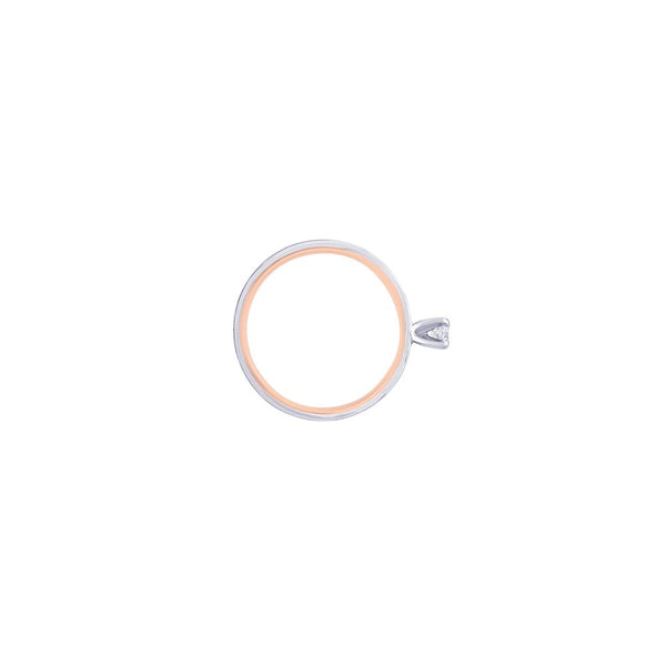 Dual Toned Platinum Solitaire Ring - Image 2 - GEMHUB
