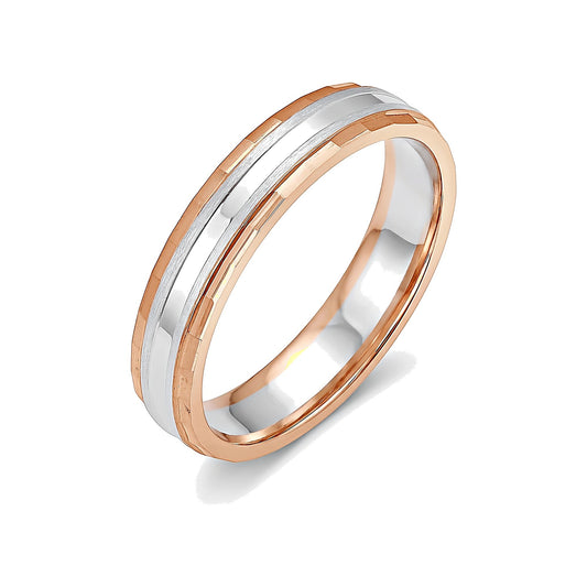 Textured Diamond and Platinum Ring - 950Pt Platinum - GEMHUB