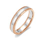 Textured Diamond and Platinum Ring