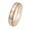 Diamond Accented Platinum and Rose Gold Ring - 950Pt Platinum - GEMHUB