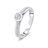 Contemporary Platinum Diamond Ring - 950Pt Platinum - GEMHUB