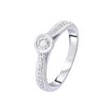 Contemporary Platinum Diamond Ring - 950Pt Platinum - GEMHUB