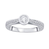 Contemporary Platinum Diamond Ring - Image 3 - GEMHUB