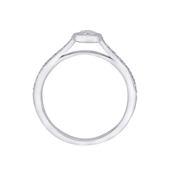 Contemporary Platinum Diamond Ring - Image 2 - GEMHUB