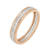 Linear Diamond Studded Platinum Ring - 950Pt Platinum - GEMHUB
