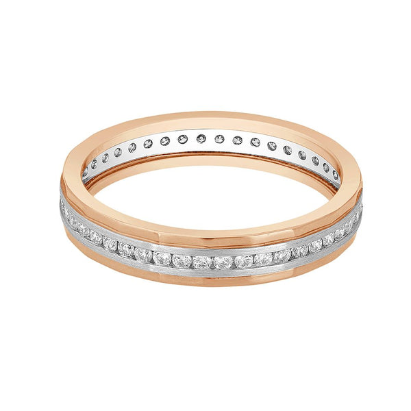 Linear Diamond Studded Platinum Ring - Image 2 - GEMHUB