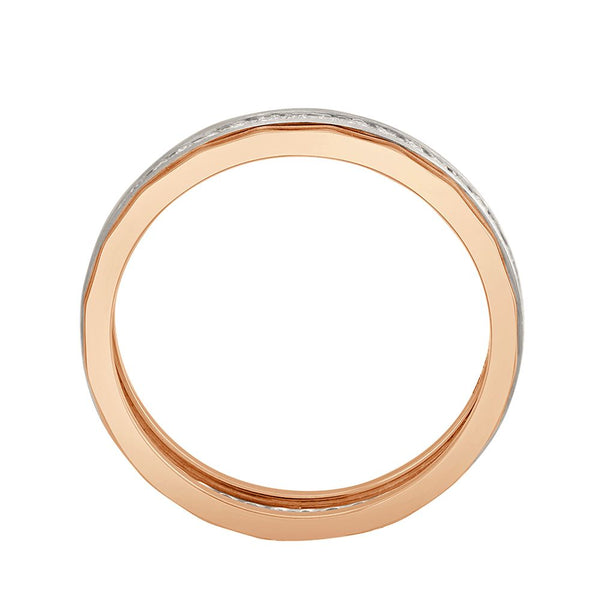 Linear Diamond Studded Platinum Ring - Image 3 - GEMHUB