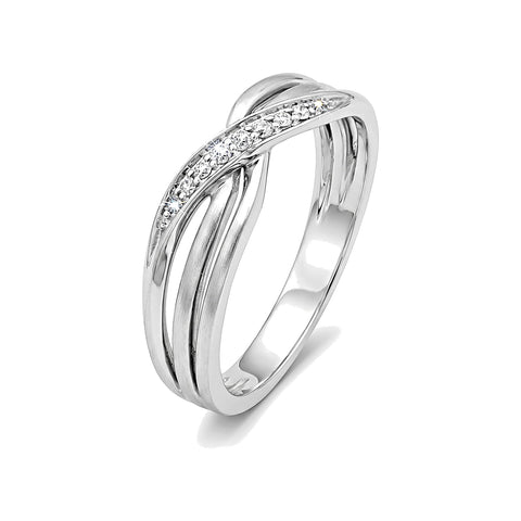 Criscross Design Platinum Finger Ring - 950Pt Platinum - GEMHUB