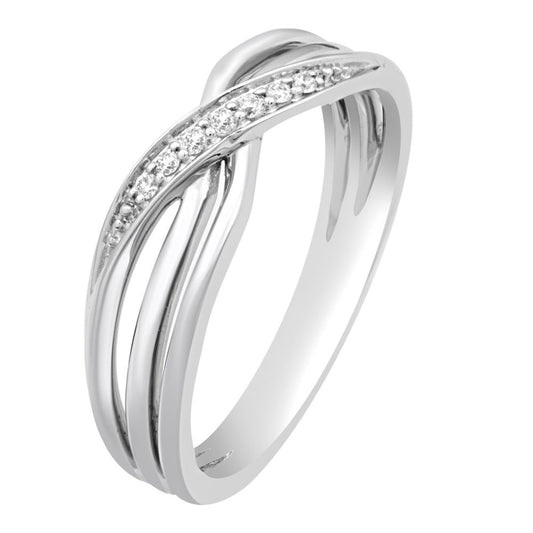 Criscross Design Platinum Finger Ring - 950Pt Platinum - GEMHUB