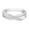 Criscross Design Platinum Finger Ring - Image 2 - GEMHUB