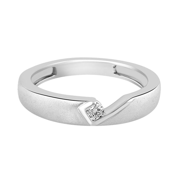 Sleek Diamond and Platinum Ring - Image 2 - GEMHUB