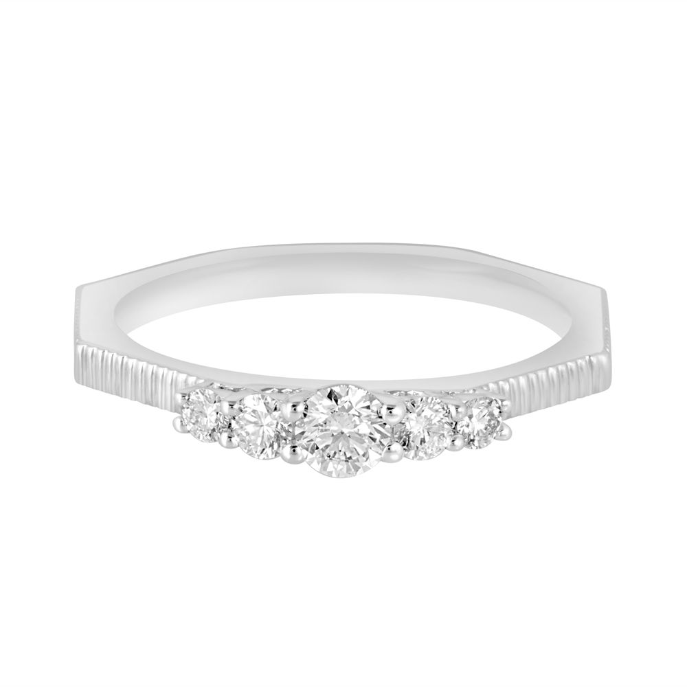 Stunning 950Pt Platinum Textured Ring - Image 2 - GEMHUB