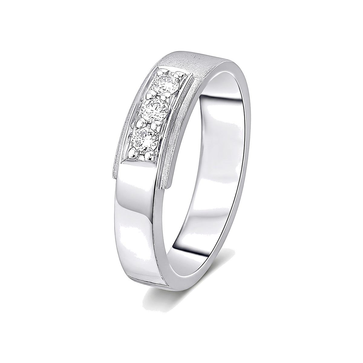Elegant 950Pt Platinum Men's Band - 950Pt Platinum - GEMHUB