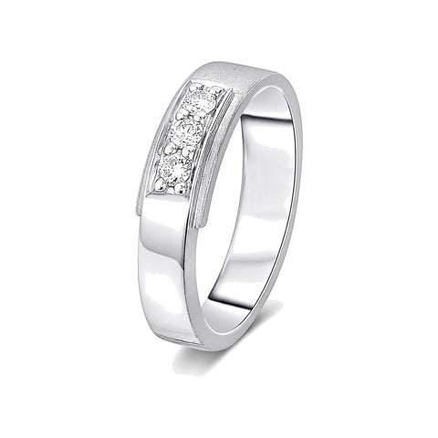 Elegant 950Pt Platinum Men's Band - 950Pt Platinum - GEMHUB