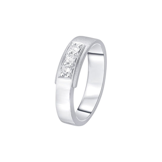 Elegant 950Pt Platinum Men's Band - 950Pt Platinum - GEMHUB