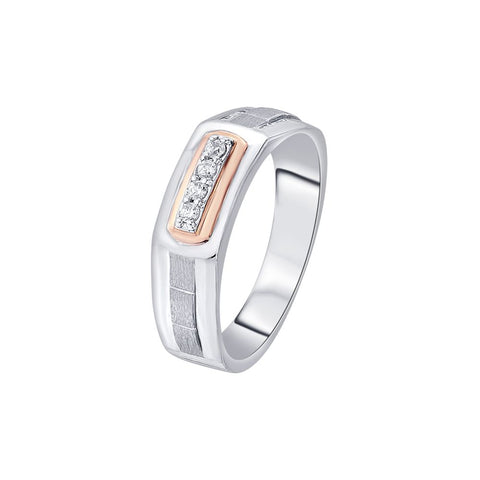 Eye-catching Diamond Finger Ring for Men - 950Pt Platinum - GEMHUB