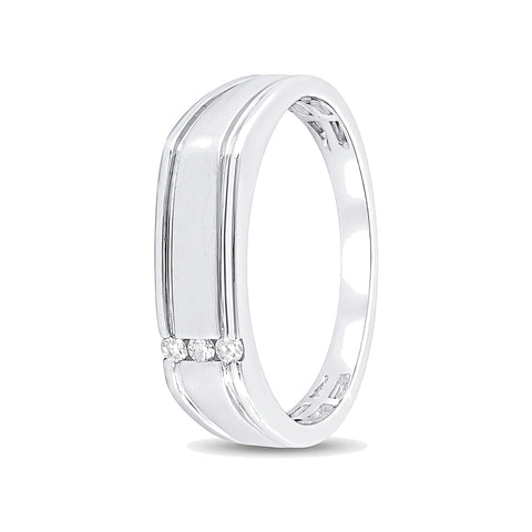 Handcrafted Platinum Diamond Ring For Men - 950Pt Platinum - GEMHUB