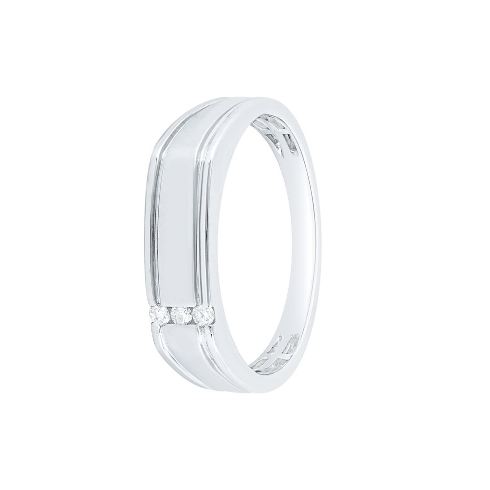 Handcrafted Platinum Diamond Ring For Men - 950Pt Platinum - GEMHUB