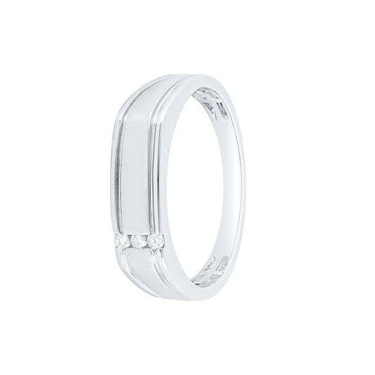Handcrafted Platinum Diamond Ring For Men - 950Pt Platinum - GEMHUB