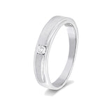 Elegant Platinum Diamond Ring For Men - 950Pt Platinum - GEMHUB