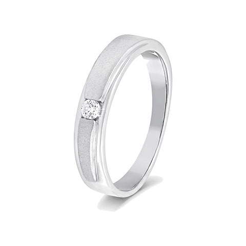 Elegant Platinum Diamond Ring For Men - 950Pt Platinum - GEMHUB