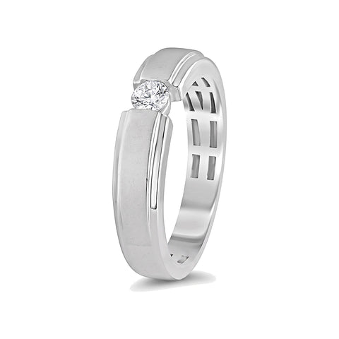 Simple Platinum Finger Band for Men - 950Pt Platinum - GEMHUB