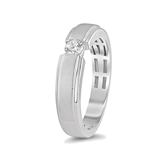 Simple Platinum Finger Band for Men - 950Pt Platinum - GEMHUB
