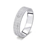 Glamorous Platinum and Diamond Finger Band for Men in 950Pt Platinum