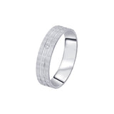 Glamorous Platinum and Diamond Finger Band for Men - 950Pt Platinum - GEMHUB