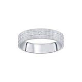 Glamorous Platinum and Diamond Finger Band for Men - Image 2 - GEMHUB