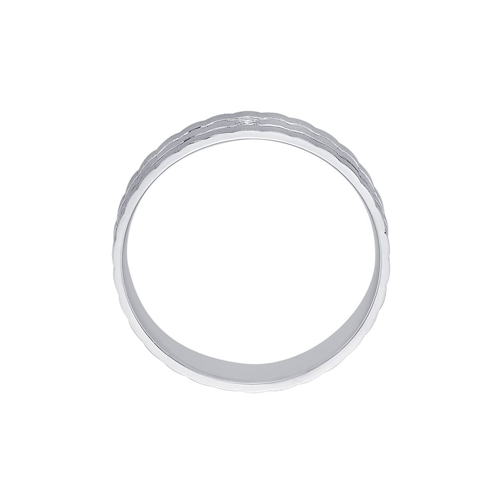 Glamorous Platinum and Diamond Finger Band for Men - Image 3 - GEMHUB