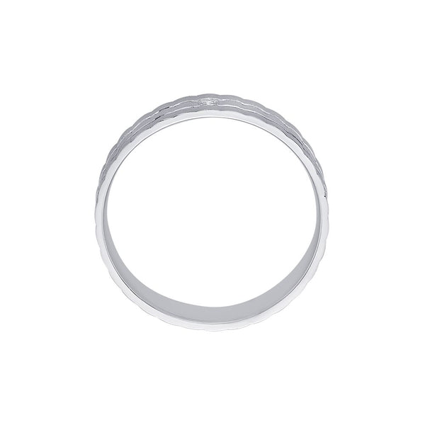 Glamorous Platinum and Diamond Finger Band for Men - Image 3 - GEMHUB