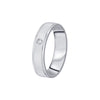 Simple Platinum and Diamond Band For Men - 950Pt Platinum - GEMHUB