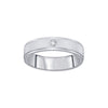 Simple Platinum and Diamond Band For Men - Image 2 - GEMHUB