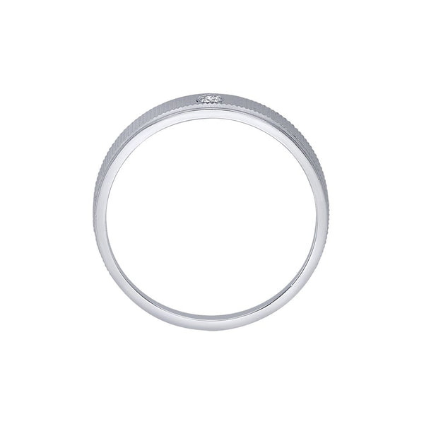 Simple Platinum and Diamond Band For Men - Image 3 - GEMHUB