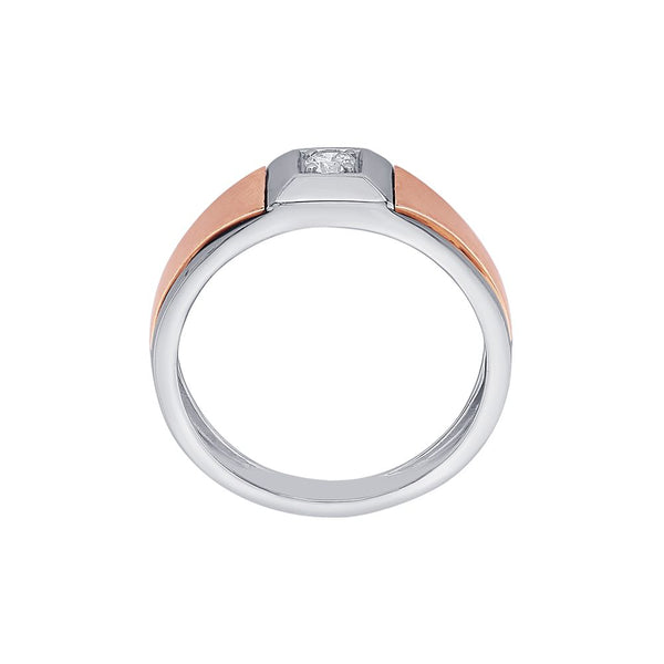 Magnificent Dual-toned Diamond Ring for Men - Image 3 - GEMHUB
