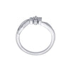Floral Diamond Platinum Finger Ring - Image 3 - GEMHUB